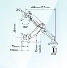 Factory Hot Product Rotating LCD monitor armStand for Office Use for 17 to 27 Inch up to 6.5kg max vesa 100*100