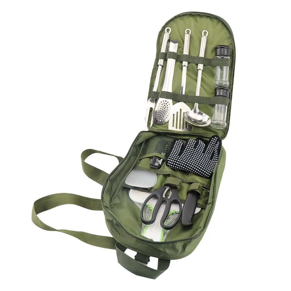 600D Waterproof Oxford Fabric Adjustable Shoulder Strap Camping Kitchen Set for BBQ Camping Hiking Travel Cookware, 4 colors for choose
600D Waterproof Oxford Fabric Adjustable Shoulder Strap Camping Kitchen Set for BBQ Camping Hiking Travel Cookware, 4 colors for choose