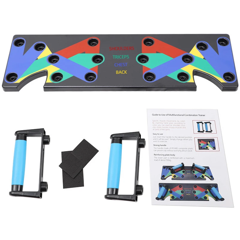 Professional Home Workout Equipment Chest Muscle Exercise Multi-Functional 9 in 1 Push Up Board Push-up Bar System
Professional Home Workout Equipment Chest Muscle Exercise Multi-Functional 9 in 1 Push Up Board Push-up Bar System