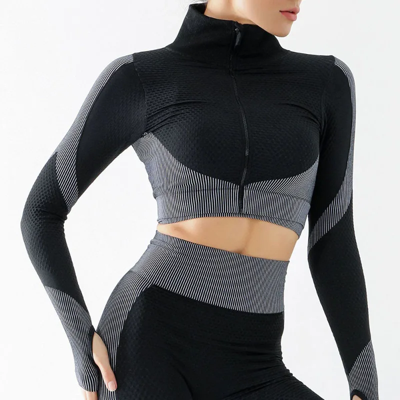 Yoga Long Sleeve Shirts High Waist Running Leggings Women Seamless Yoga Set Women Workout Sets Fitness Sports Suit Clothes, 10 colors, as picture shown
Yoga Long Sleeve Shirts High Waist Running Leggings Women Seamless Yoga Set Women Workout Sets Fitness Sports Suit Clothes, 10 colors, as picture shown
