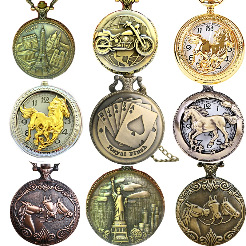 Stylish vintage engraving quartz pocket watch various styles of pocket watch, bronze quartz pocket watch wholesale, Gold
Stylish vintage engraving quartz pocket watch various styles of pocket watch, bronze quartz pocket watch wholesale, Gold