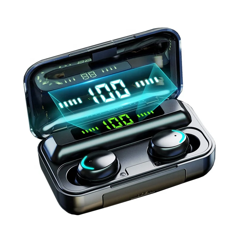 Audifonos f9-5 BT Wireless earphone 2000Mah Lcd Display Earbuds F9 5 Tws Led Light Headphone Headset Earphone F9 audifono, Black
Audifonos f9-5 BT Wireless earphone 2000Mah Lcd Display Earbuds F9 5 Tws Led Light Headphone Headset Earphone F9 audifono, Black