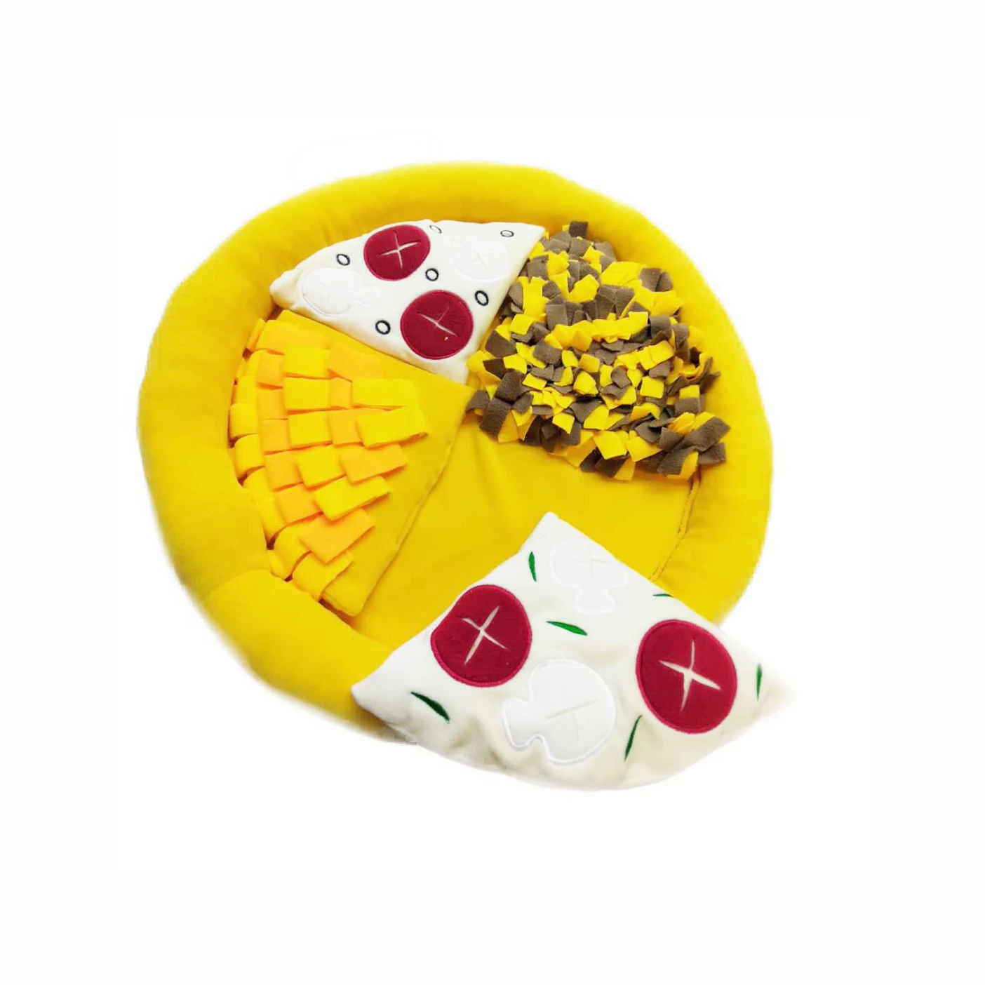 Pet Snuffle Mat for Dogs Training Feeding Pizza Platter Sniffing Training Snuffle Mats, Yellow
Pet Snuffle Mat for Dogs Training Feeding Pizza Platter Sniffing Training Snuffle Mats, Yellow