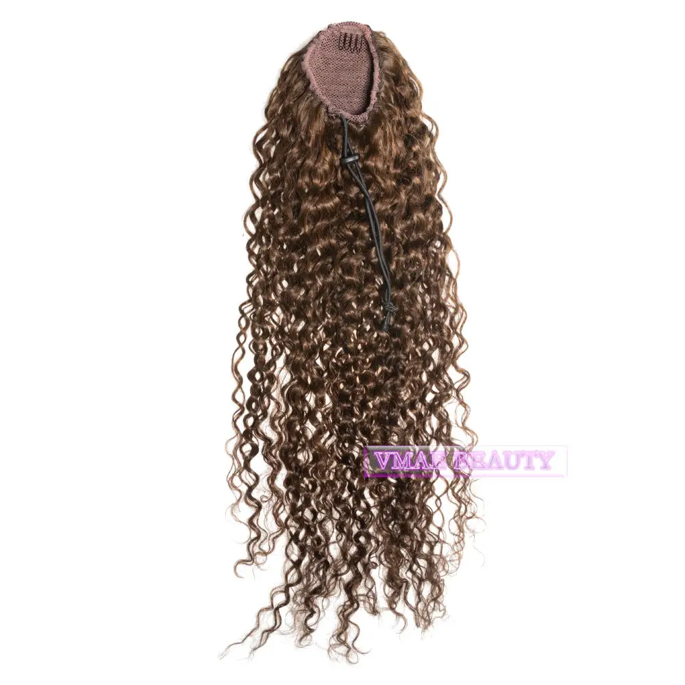 VMAE 11A High Quality Dark Brown 4# Color Human Hair Soft Water Wave 120g Long Curly Drawstring Ponytail Extension
VMAE 11A High Quality Dark Brown 4# Color Human Hair Soft Water Wave 120g Long Curly Drawstring Ponytail Extension