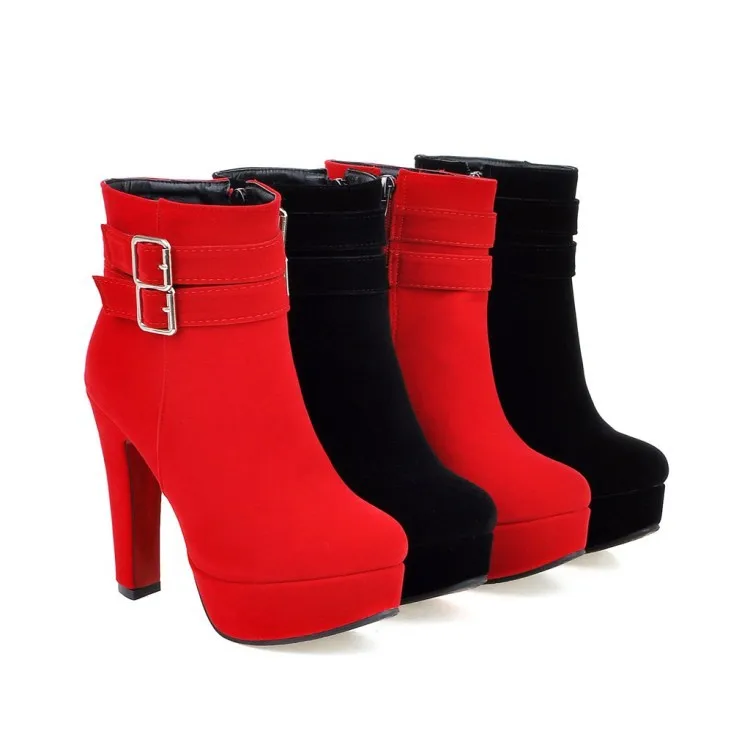 Fashion Short Boots Women Large Size Sexy Platform Ankle Boots for Women High Heels Black Red Boot Ladies Shoes
Fashion Short Boots Women Large Size Sexy Platform Ankle Boots for Women High Heels Black Red Boot Ladies Shoes