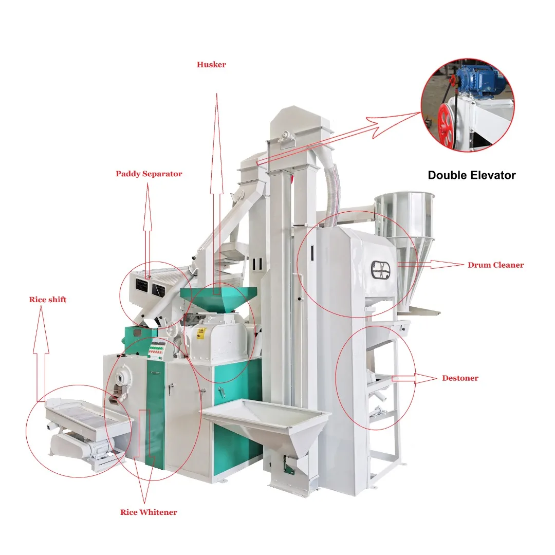 combined rice mill machine