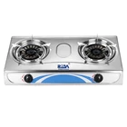 Stainless steel nonstick round royal quality new model 2 burner range gas stove
