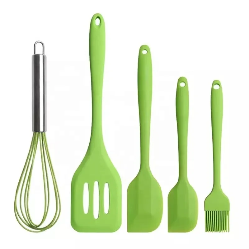 Home and Kitchen Accessories 5Pcs Heat Resistant Food Silicone Kitchen Utensils Cheap Cooking Spatula Set, Customized color
Home and Kitchen Accessories 5Pcs Heat Resistant Food Silicone Kitchen Utensils Cheap Cooking Spatula Set, Customized color