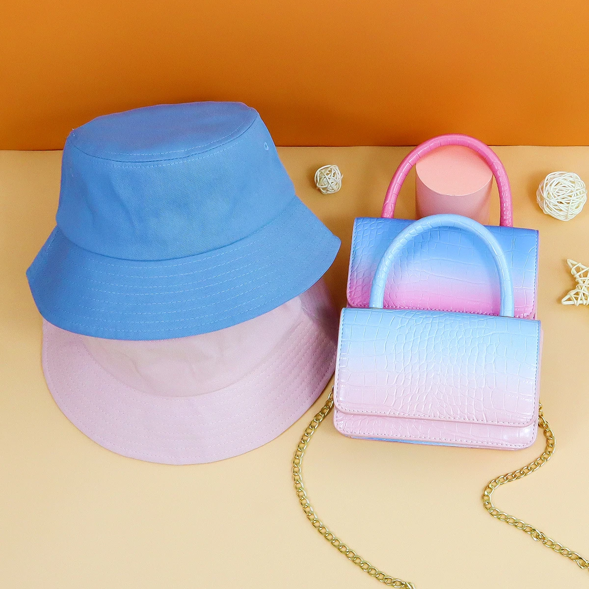 Wholesale fashion two piece sets women crossbody bag purses solid color bucket bag and hat set, 8 colors
Wholesale fashion two piece sets women crossbody bag purses solid color bucket bag and hat set, 8 colors