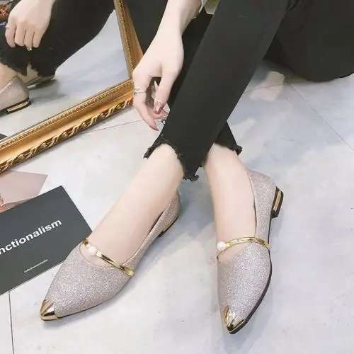 Frosted Material work shoes for women Pointed Flat Shoes anti-skidding Rubber Solid color 325368
Frosted Material work shoes for women Pointed Flat Shoes anti-skidding Rubber Solid color 325368