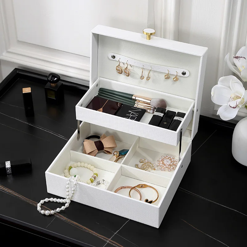 Wholesale Luxury Large Makeup Organizer Cosmetic Storage Box Desktop Jewelry Ring Earring Necklace Nail Polish Makeup Container
Wholesale Luxury Large Makeup Organizer Cosmetic Storage Box Desktop Jewelry Ring Earring Necklace Nail Polish Makeup Container