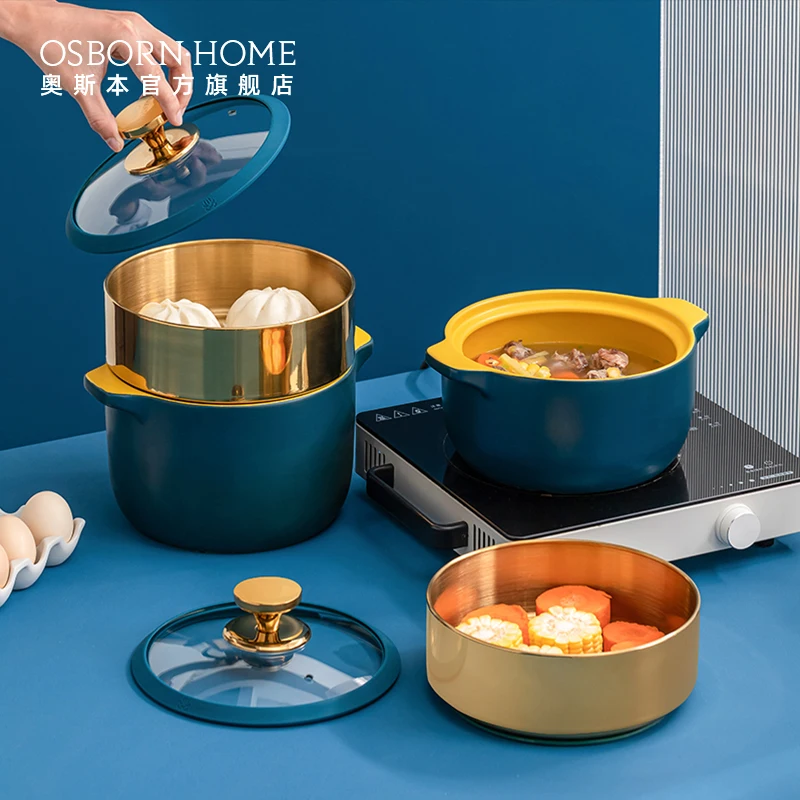 OSBORN Light luxury home Multifunction Saucepan steamers casseroles hotpots, Picture
OSBORN Light luxury home Multifunction Saucepan steamers casseroles hotpots, Picture