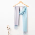 Yiwu Supply New Pure Color Custom Design Travel Beautiful Red Acrylic Scarf For Lady