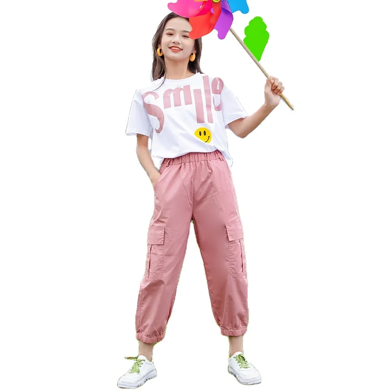 printing smiley face Girls' T-shirt Wholesale 6 -15 years old two piece girls clothing sets children's
printing smiley face Girls' T-shirt Wholesale 6 -15 years old two piece girls clothing sets children's