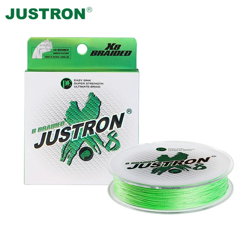 

Justron japan 100m 8 strand braided PE fishing line wholesale multicolor network from fishing line