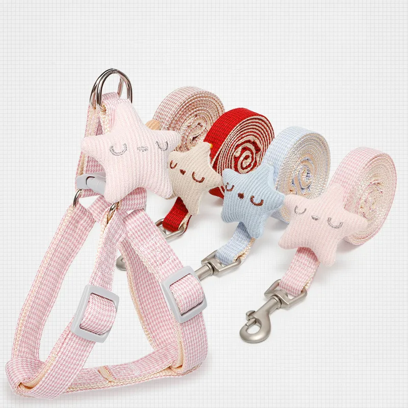 Pet Cats Star Plaid Harness and Leash Sets Cute Puppy Collars Adjustable Walking Harness Vest Pet Dog Supplies with Lead Leash
Pet Cats Star Plaid Harness and Leash Sets Cute Puppy Collars Adjustable Walking Harness Vest Pet Dog Supplies with Lead Leash