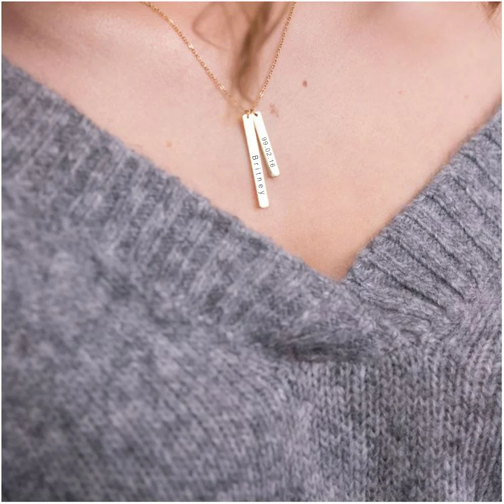 eManco Custom Nameplate Necklace Men Fine Gold Plated Stainless Steel Bar Pendant Necklace Chain Jewelry Women's Accessoires
eManco Custom Nameplate Necklace Men Fine Gold Plated Stainless Steel Bar Pendant Necklace Chain Jewelry Women's Accessoires