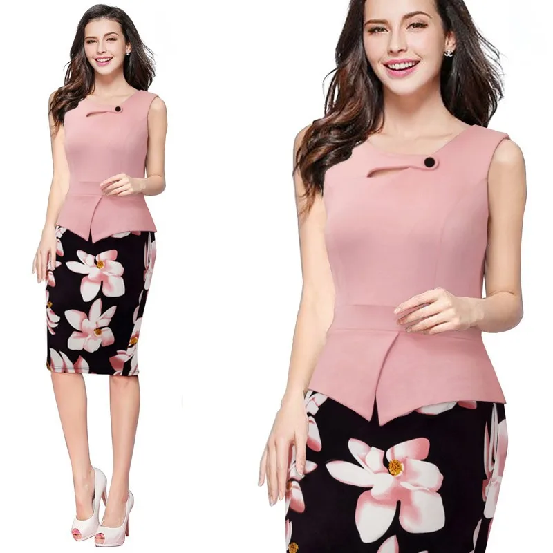 Womens Autumn Elegant Chic Floral Button Casual Work Tunic Dresses Tunic Sleeveless Patchwork Bodycon Office Work Dress, Customized color
Womens Autumn Elegant Chic Floral Button Casual Work Tunic Dresses Tunic Sleeveless Patchwork Bodycon Office Work Dress, Customized color