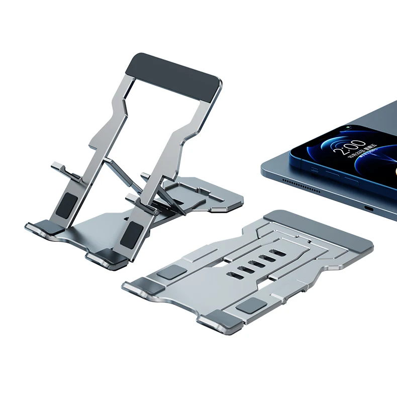 Universal Portable Height Adjustable Desktop Metal Thin Folding Mobile Stand Phone Holder, Gray / silver
Universal Portable Height Adjustable Desktop Metal Thin Folding Mobile Stand Phone Holder, Gray / silver