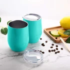 Stainless Coffee Mug Custom 12oz 360ml Stainless Steel Coffee Mug Insulated Wine Tumbler Cups with Lid