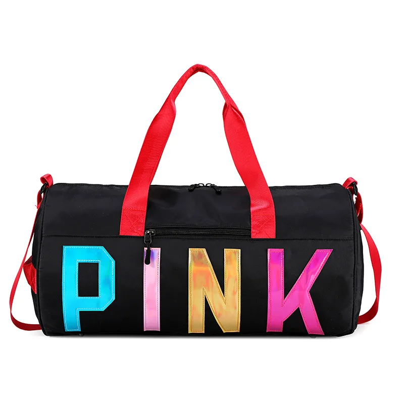 Customized Logo Waterproof Women Outdoor Sports Pink Travel Bag Fitness Training Bags Nylon Female Duffle Bag, Black
Customized Logo Waterproof Women Outdoor Sports Pink Travel Bag Fitness Training Bags Nylon Female Duffle Bag, Black