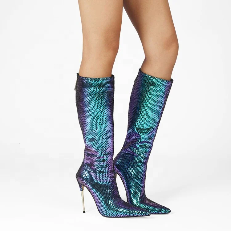 2022 Sexy Latest Winter Fashionable Boots For Ladies Half Knee Slim Fit Colorful Shiny Sequins Pointed Toe Stiletto Women Boots, Picture shows
2022 Sexy Latest Winter Fashionable Boots For Ladies Half Knee Slim Fit Colorful Shiny Sequins Pointed Toe Stiletto Women Boots, Picture shows