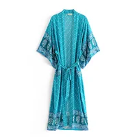 2019 new design casual loose printed women kimono bohemian dress clothing with belt
2019 new design casual loose printed women kimono bohemian dress clothing with belt