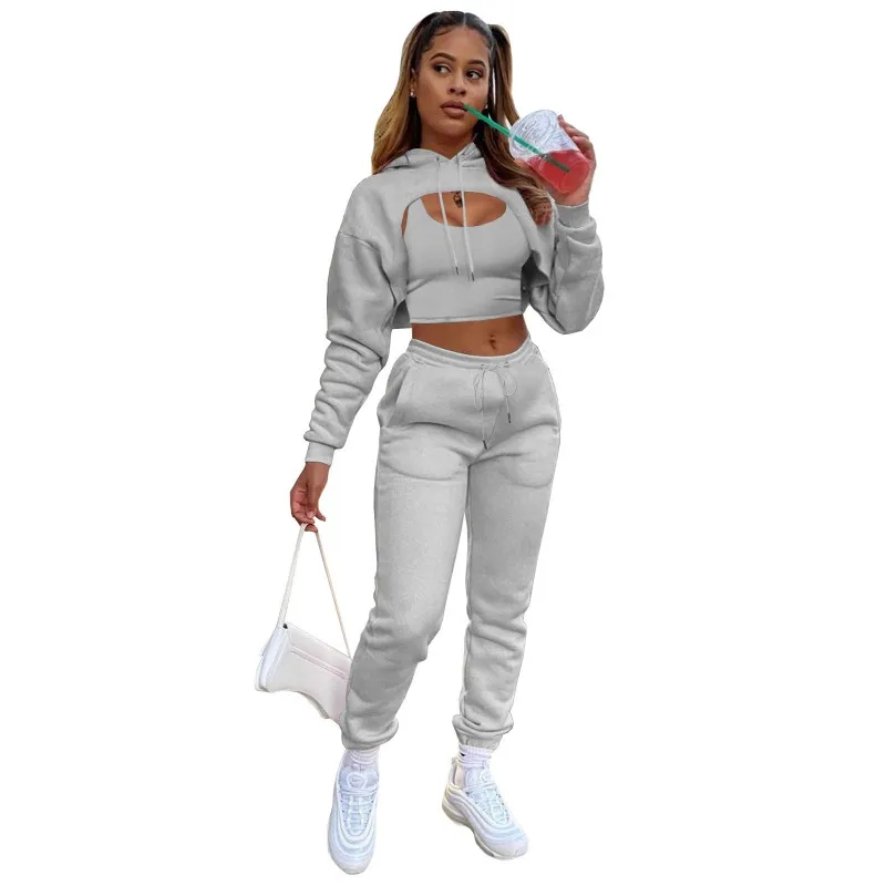 3 Piece Set Women Tracksuit Oversize Hoodies Sweatshirt Sweatpants Joggers Sports Wear Pants Suits Outfits Sweatsuits C13876 
3 Piece Set Women Tracksuit Oversize Hoodies Sweatshirt Sweatpants Joggers Sports Wear Pants Suits Outfits Sweatsuits C13876
