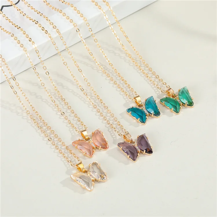 Butterfly Necklace Exquisite Crystal Butterfly Pendant Clavicle Chain Necklace, Picture shows
Butterfly Necklace Exquisite Crystal Butterfly Pendant Clavicle Chain Necklace, Picture shows