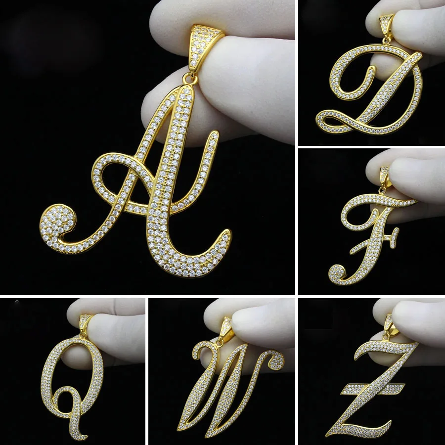 IN STOCK hip hop bling women men jewelry micro pave cz 26 letter initial pendant necklace, Silver
IN STOCK hip hop bling women men jewelry micro pave cz 26 letter initial pendant necklace, Silver