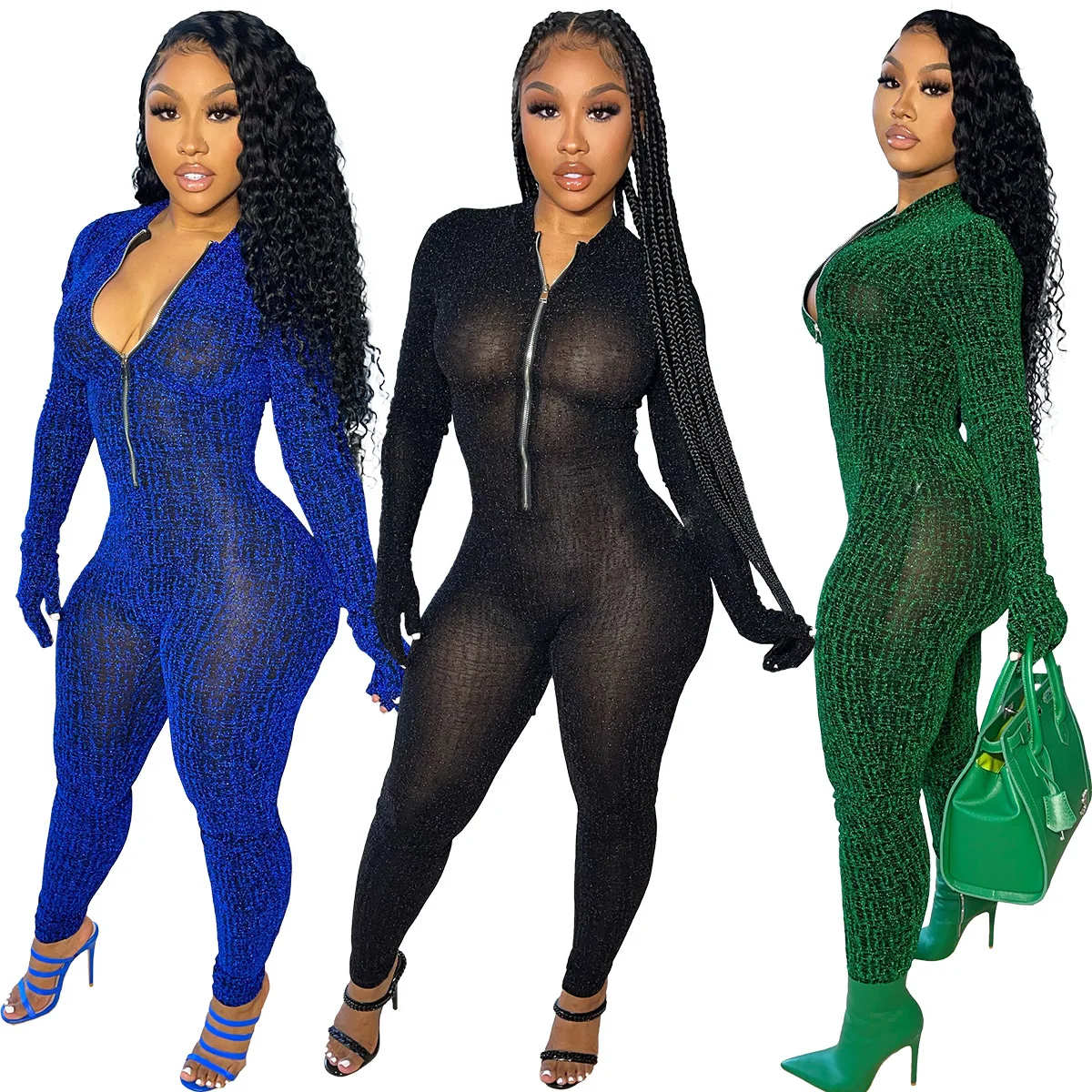 Fall Deep V Neck Solid Color Full Sleeve Autumn Fashion One Piece Jumpsuit 2021 jumpsuit Women's Sports Fitness Zipper Yoga Set, Blue
Fall Deep V Neck Solid Color Full Sleeve Autumn Fashion One Piece Jumpsuit 2021 jumpsuit Women's Sports Fitness Zipper Yoga Set, Blue