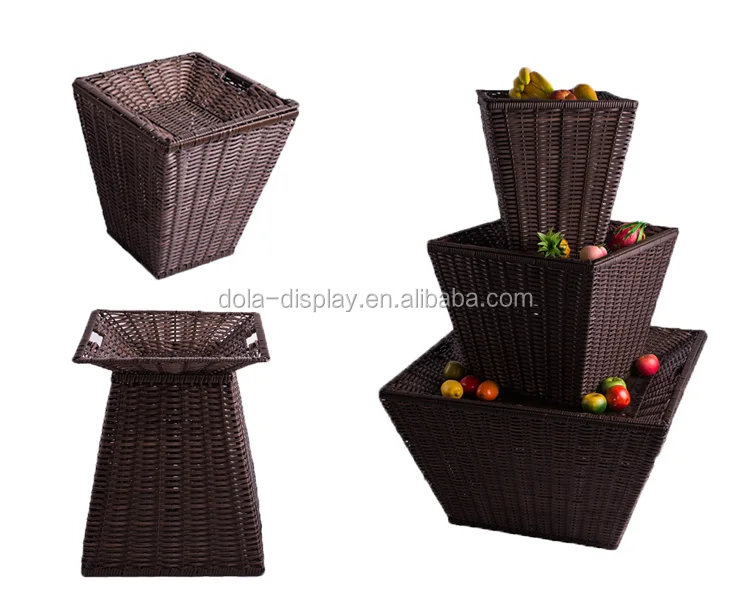 hot selling free sample wholesale metal basket stand fruit