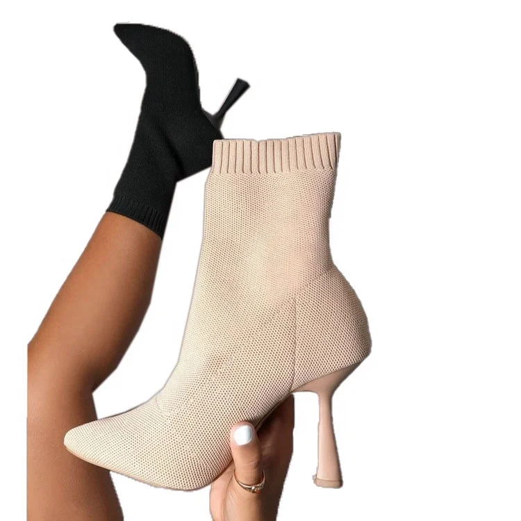 2021 New Winter Fashionable Solid Luxury High Heel Short Boots Women Stretch Knitted Short Shock Boots, Multi colors
2021 New Winter Fashionable Solid Luxury High Heel Short Boots Women Stretch Knitted Short Shock Boots, Multi colors