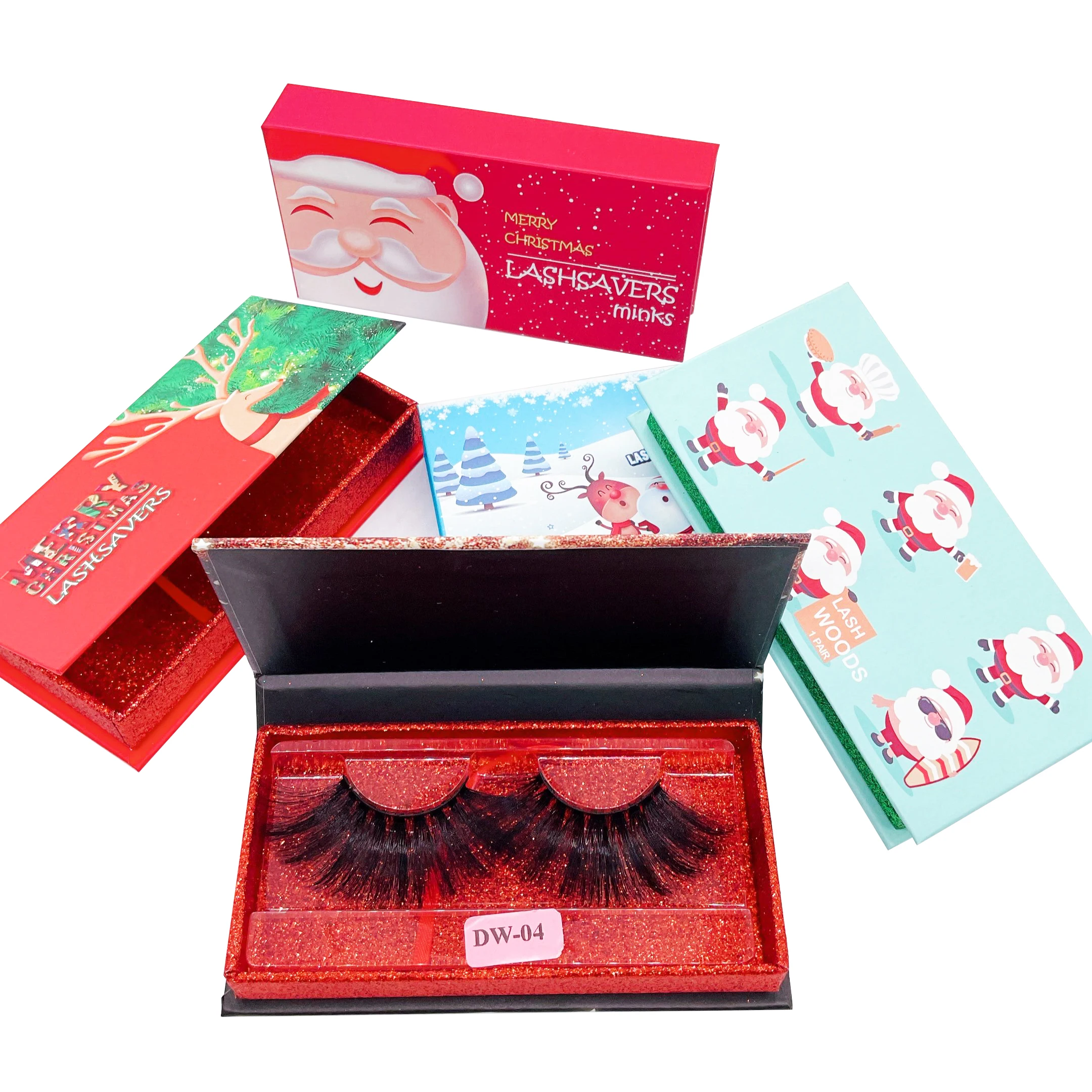 wholesale 3d faux individual eyelash extension with christmas eyelash packaging, Black
wholesale 3d faux individual eyelash extension with christmas eyelash packaging, Black