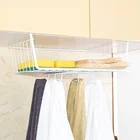 New arrivals 2019 amazon kitchen cabinet storage wire under shelf basket with hooks