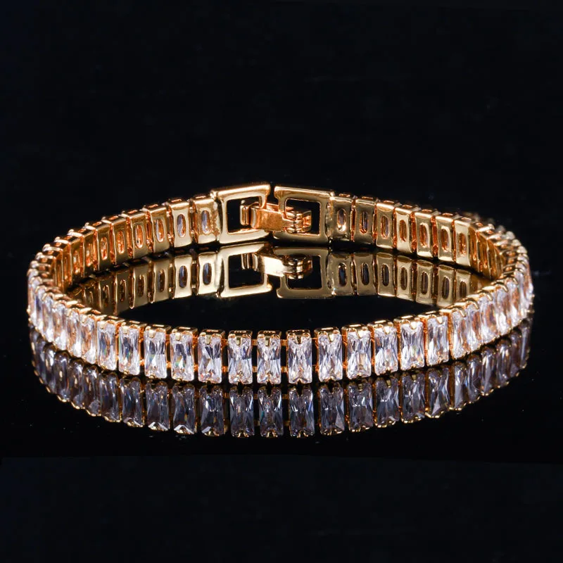 European Hot Selling Women Hand Jewelry Gold Filled Bling Iced out Baguette Cubic Zirconia CZ Tennis Chain Bracelet
European Hot Selling Women Hand Jewelry Gold Filled Bling Iced out Baguette Cubic Zirconia CZ Tennis Chain Bracelet