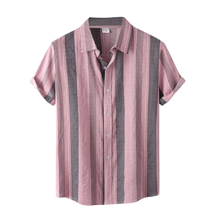Hawaiian Striped Print Summer Mens Beach Shirt Fashion Short Sleeve Loose Casual Shirts Button Turn Down Collar Harajuku Top
Hawaiian Striped Print Summer Mens Beach Shirt Fashion Short Sleeve Loose Casual Shirts Button Turn Down Collar Harajuku Top