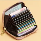 Purse Card Card Holder Wallet Slim Minimalist Zipper Leather Wallets Fashion Purse For Women Rfid Credit Card Holder