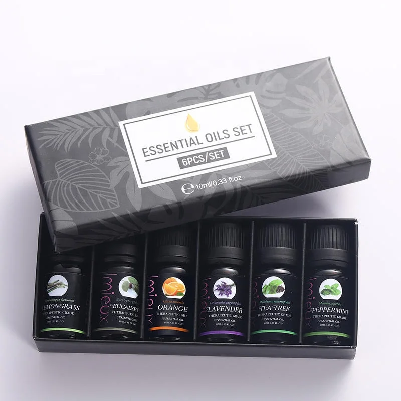 

private label manufacturers wholesale 100% pure organic aromatherapy lavender Peppermint essential oils gift set for sale