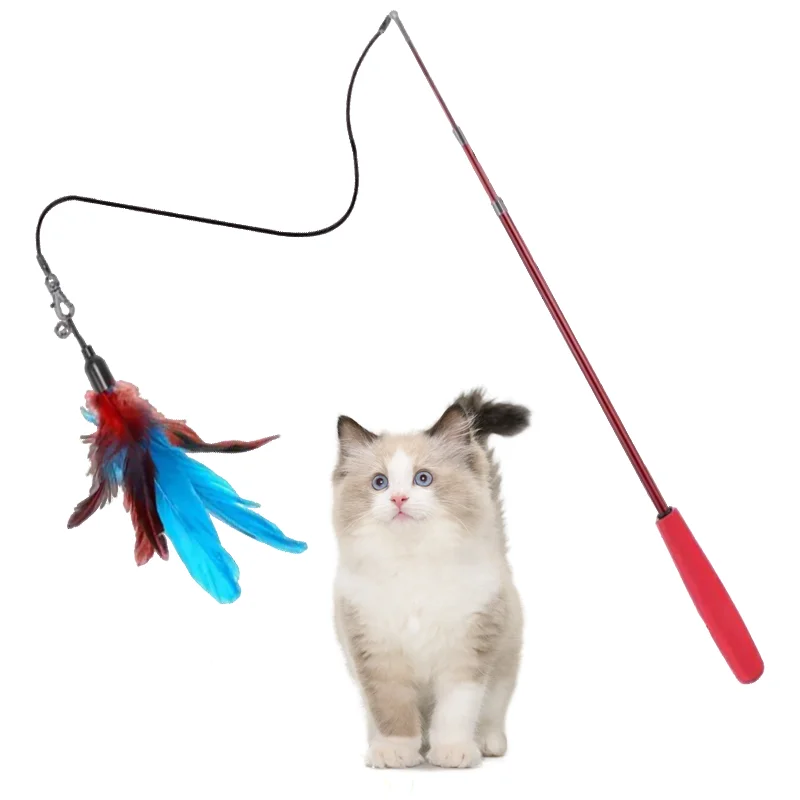 9 Piece Set Three Sections Fishing Rod Colorful Feather Caterpillar Cat-teasing Stick cat toys
9 Piece Set Three Sections Fishing Rod Colorful Feather Caterpillar Cat-teasing Stick cat toys