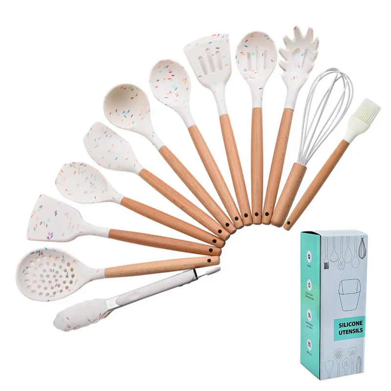 Jinhai hot selling kitchen utensils cooking utensil set silicone kitchen tool set with wooden handle
Jinhai hot selling kitchen utensils cooking utensil set silicone kitchen tool set with wooden handle