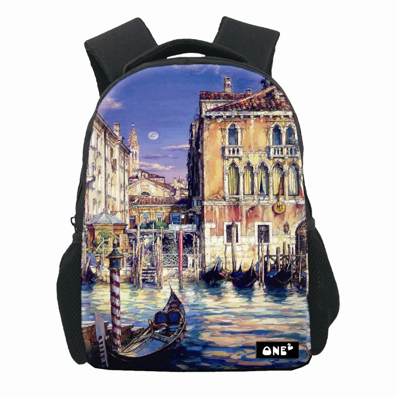 Water city design print bag student school bag backpack with comfortable padded lightweight school bag pack for children, Customized
Water city design print bag student school bag backpack with comfortable padded lightweight school bag pack for children, Customized