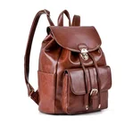 PU Leather Vintage Backpack Travel Bag Ladies School Backpack