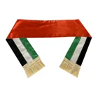 custom design logo printed team world cup plain satin silk scarves football scarf