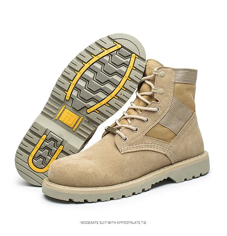 Men's tooling outdoor desert boots children's nubuck leather military boots mid to high tide
Men's tooling outdoor desert boots children's nubuck leather military boots mid to high tide
