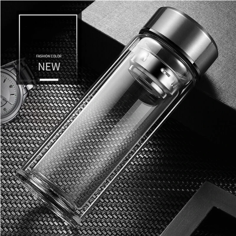 300ml glass tumbler bottle with tea infuser double wall high borosilicat glass water bottle office gift customized
300ml glass tumbler bottle with tea infuser double wall high borosilicat glass water bottle office gift customized