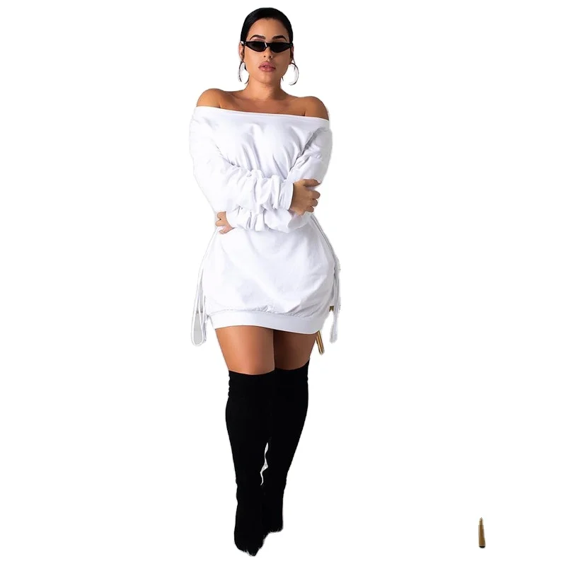 Women Hoodie Sweatshirt Casual Loose Hoodie Shirt Dress Lace Up Long Sleeve Hoodies Off Shoulder Dresses Sweat Femme
Women Hoodie Sweatshirt Casual Loose Hoodie Shirt Dress Lace Up Long Sleeve Hoodies Off Shoulder Dresses Sweat Femme