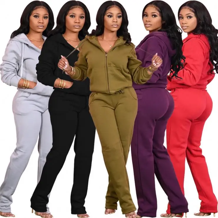 Fashion 2 PCS Plus Size Outfits Hooded Long Sleeve Winter Thicken Women Clothing Two Piece Set
Fashion 2 PCS Plus Size Outfits Hooded Long Sleeve Winter Thicken Women Clothing Two Piece Set
