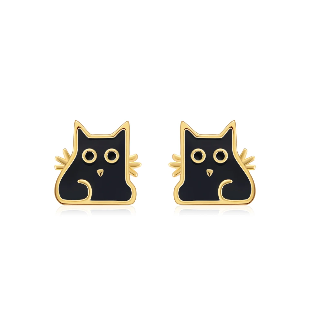 RINNTIN EQE16 Accessories Women 925 Sterling Silver 18K Gold Plated Cute Cat Earrings for Women 2020, Black
RINNTIN EQE16 Accessories Women 925 Sterling Silver 18K Gold Plated Cute Cat Earrings for Women 2020, Black