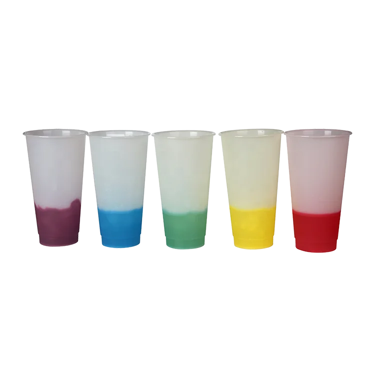 200pcs/lot Stock clear to 24oz pp cold color changing reusable plastic cup Magic Tumblers for gift
200pcs/lot Stock clear to 24oz pp cold color changing reusable plastic cup Magic Tumblers for gift